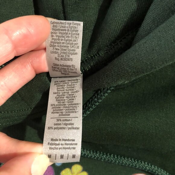 Gildan Hoodie Mens Size M Green Graphic Spongebob Squarepants Heavy Blend - Picture 6 of 8